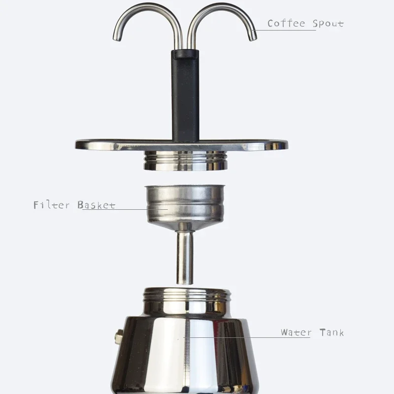 200ML Mini Moka Pot Double Tub - Coffee Equipment Brands ulasan dan harga