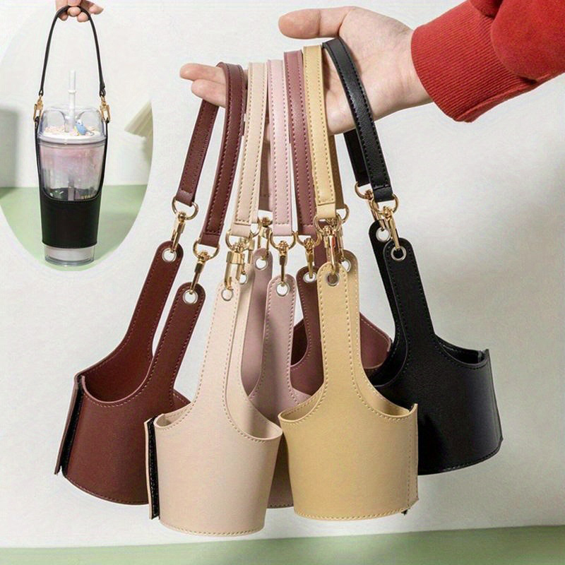 【P】Leather Cup Cover Pouch Por - Coffee Equipment Bag ulasan dan harga