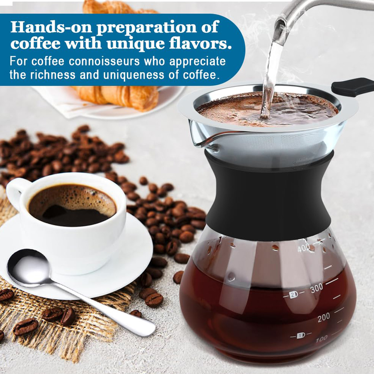 Leeseph Glass Pour Over Coffee - Coffee Equipment Pour Over ulasan dan harga
