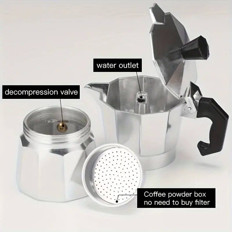 Classic Aluminum Moka Pot 50-3 - Coffee Equipment Brands ulasan dan harga