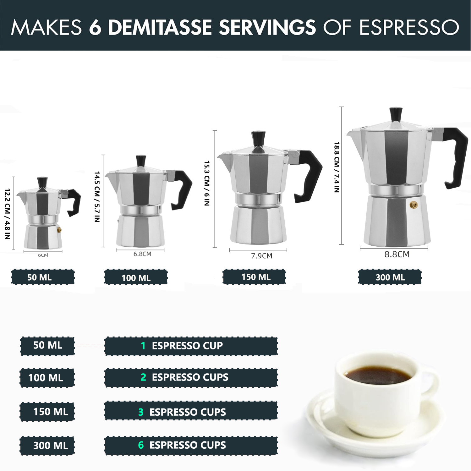 Classic Aluminum Moka Pot 50-3 - Coffee Equipment Brands ulasan dan harga