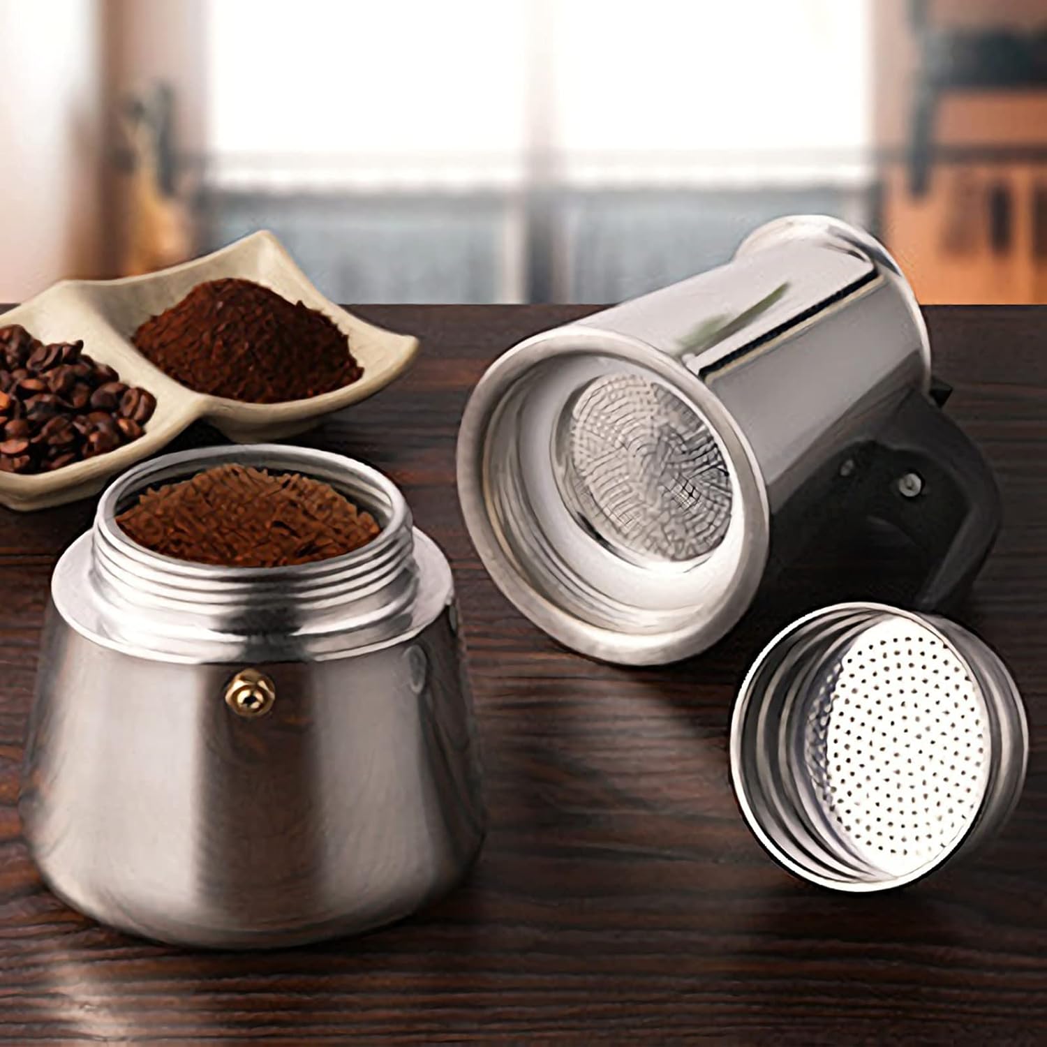 4/6/9 Cups Moka Pot Caffe Mach - Coffee Equipment Brands ulasan dan harga