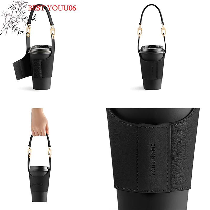 Hot Leather Cup Cover Pouch Po - Coffee Equipment Bag ulasan dan harga